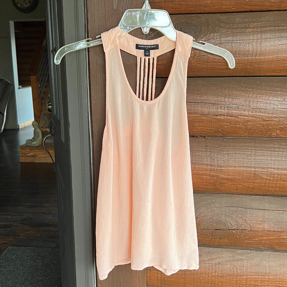 Banana Republic Pale Peach Viscose Tank, Size S/P/CH